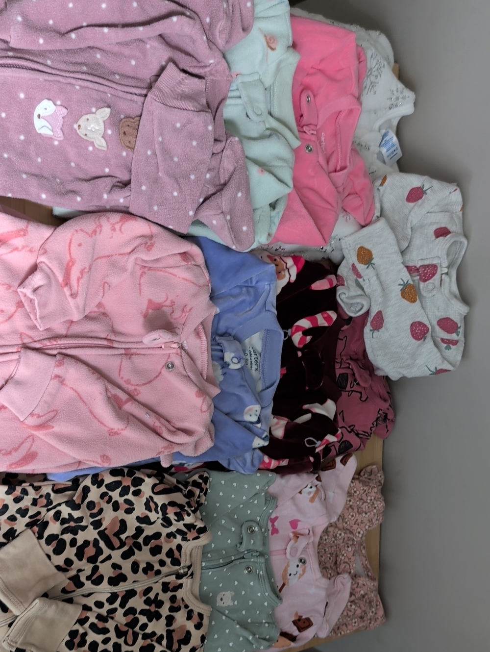 Mixed Brand Pajama Bundle Size 0-3M & 3M DOUBLE ZIPPERS